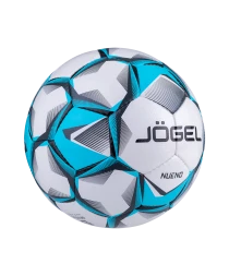 Мяч футбольный JOGEL Nueno №4, белый/голубой/черный
