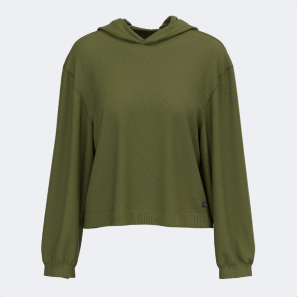 SUDADERA CON CAPUCHA MIMETIC VERDE