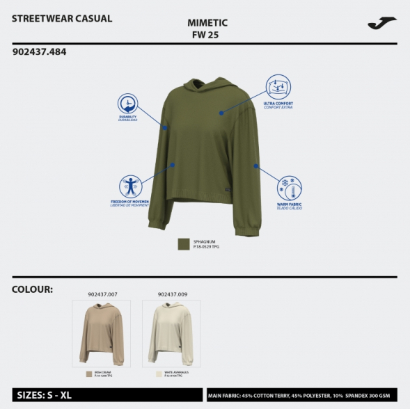 SUDADERA CON CAPUCHA MIMETIC VERDE