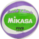 Мяч вол. пляжн. MIKASA BV543C-VXB-VLG, 18 панелей,синт.кожа (ТПУ),маш.сш., бут.кам, бело-фиол-зел