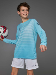 Детская футбольная форма KELME Long-Sleeved Football Suit (Light Blue/White)