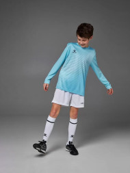 Детская футбольная форма KELME Long-Sleeved Football Suit (Light Blue/White)