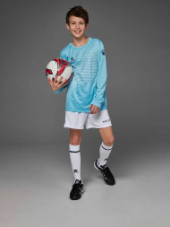 Детская футбольная форма KELME Long-Sleeved Football Suit (Light Blue/White)