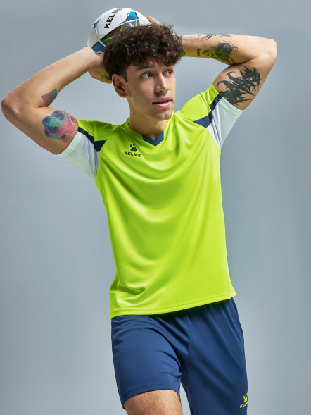 Футбольная форма KELME Short-Sleeved Football Suit (Light Green/Blue)