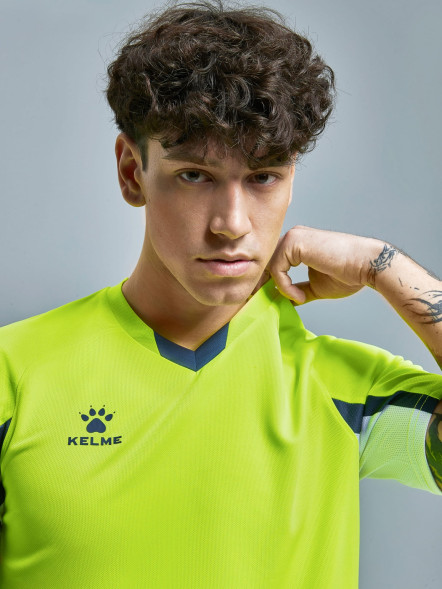 Футбольная форма KELME Short-Sleeved Football Suit (Light Green/Blue)