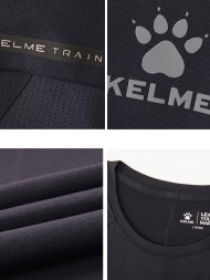 Футболка KELME Crew Neck Short-sleeved T-shirt Black