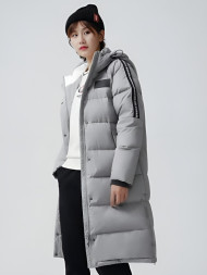 Пуховик KELME Long Down Jacket Grey