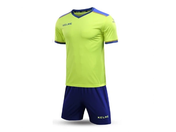 Футбольная форма KELME Football Suit (Light Green/Blue)