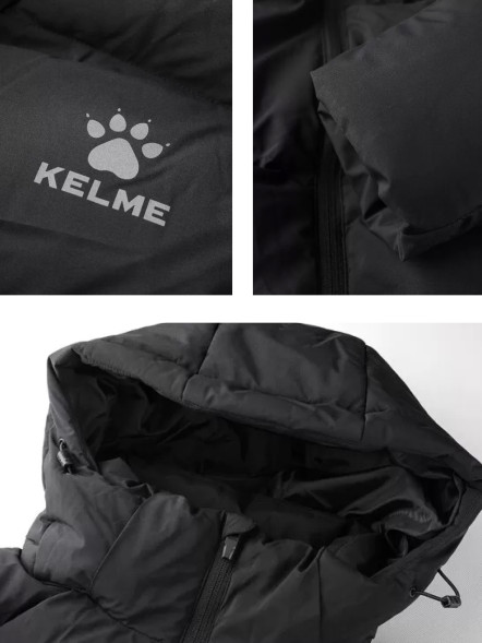 Пуховик KELME Hooded Short Padded Jacket Black