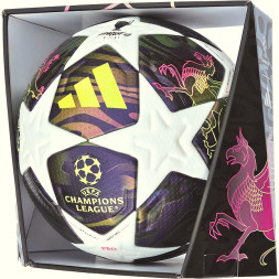 Мяч футб. ADIDAS UCL Finale PRO, JX9077,р.5, 32п, FIFA Quality PRO, ПУ, термосш, бело-фиолет