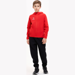 Худи на молнии JÖGEL ESSENTIAL Athlete Hooded FZ Jacket, красный