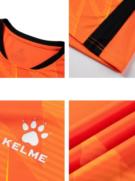 Футбольная форма KELME Short-Sleeved Football Suit (Orange/Black)