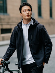 Демисезонная куртка KELME Hooded Fleece-lined Knit Cardigan Black