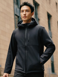 Демисезонная куртка KELME Hooded Fleece-lined Knit Cardigan Black