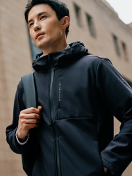 Демисезонная куртка KELME Hooded Fleece-lined Knit Cardigan Black