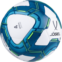 Мяч футзальный JOGEL Blaster №4, белый/синий/голубой
