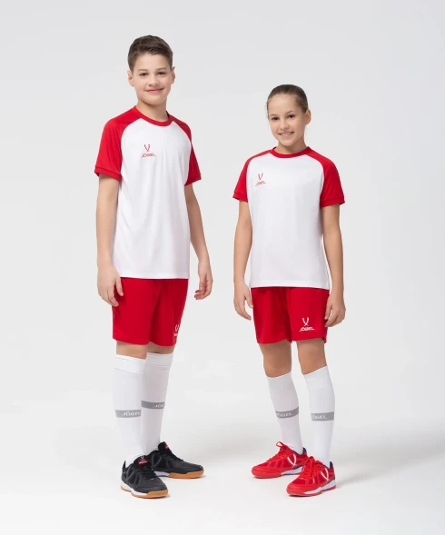 Футболка игровая JOGEL CAMP Reglan Jersey, белый/красный, детский