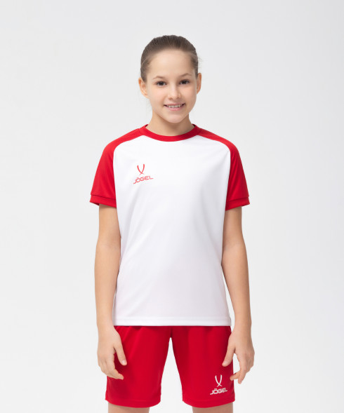 Футболка игровая JOGEL CAMP Reglan Jersey, белый/красный, детский