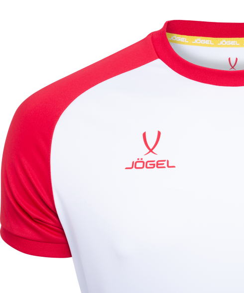 Футболка игровая JOGEL CAMP Reglan Jersey, белый/красный, детский