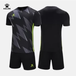 Футбольная форма KELME Short-Sleeved Football Suit Black