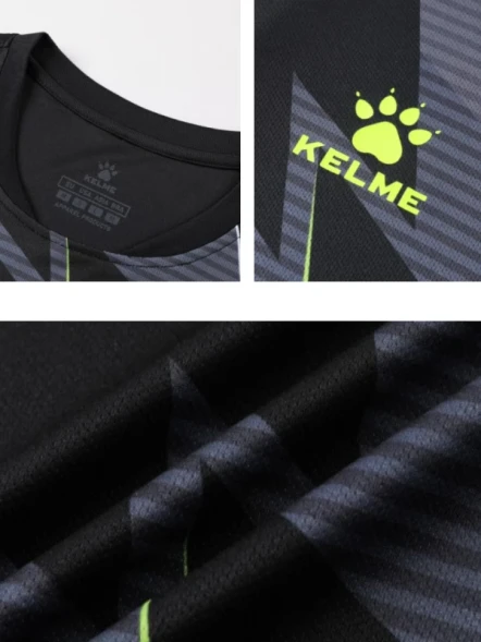 Футбольная форма KELME Short-Sleeved Football Suit Black