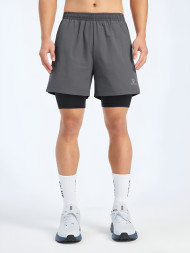 Шорты KELME Woven Shorts (Faux Two-Piece) Dark Grey