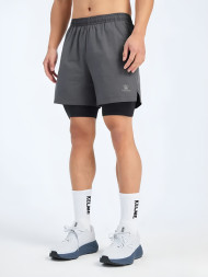 Шорты KELME Woven Shorts (Faux Two-Piece) Dark Grey