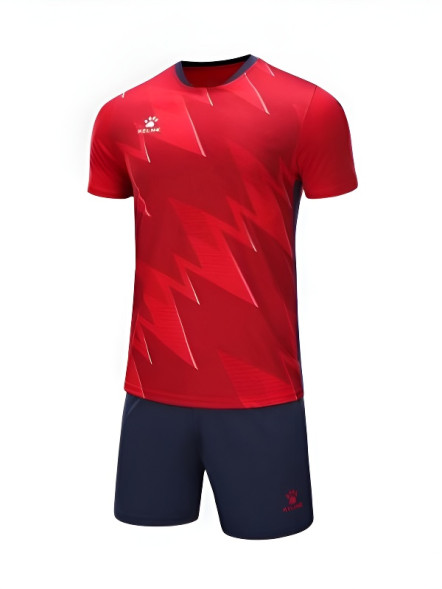 Футбольная форма KELME Short-Sleeved Football Suit (Red/Dark Blue)