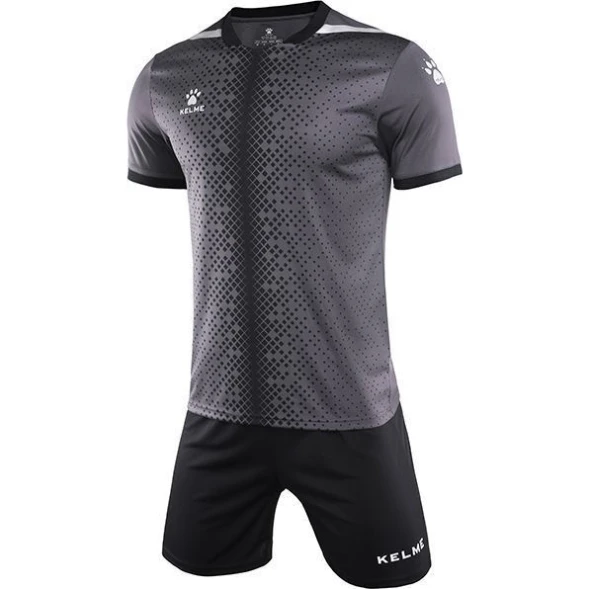 Футбольная форма KELME Short Sleeve Football Uniform (Dark Grey/Black)