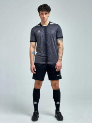 Футбольная форма KELME Short Sleeve Football Uniform (Dark Grey/Black)