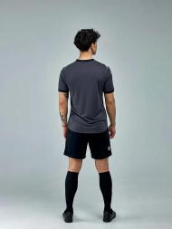Футбольная форма KELME Short Sleeve Football Uniform (Dark Grey/Black)