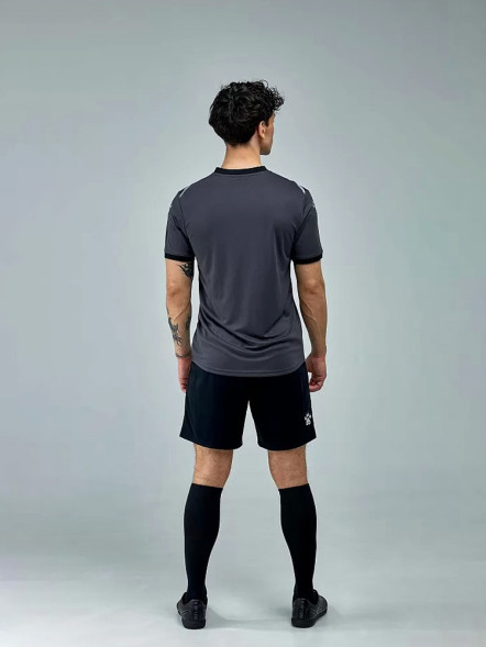 Футбольная форма KELME Short Sleeve Football Uniform (Dark Grey/Black)