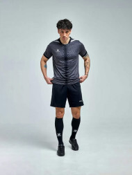 Футбольная форма KELME Short Sleeve Football Uniform (Dark Grey/Black)