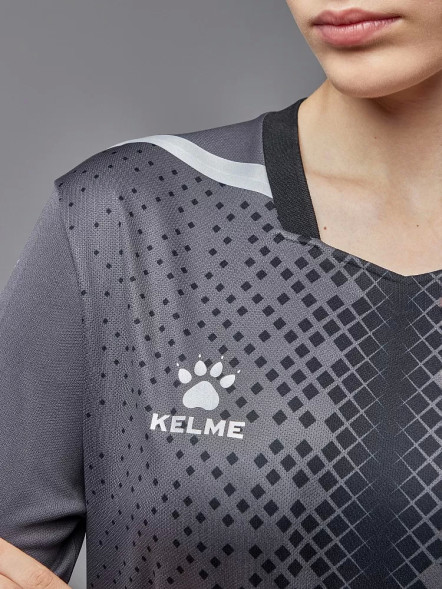 Футбольная форма KELME Short Sleeve Football Uniform (Dark Grey/Black)