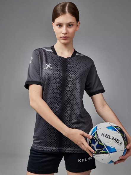 Футбольная форма KELME Short Sleeve Football Uniform (Dark Grey/Black)
