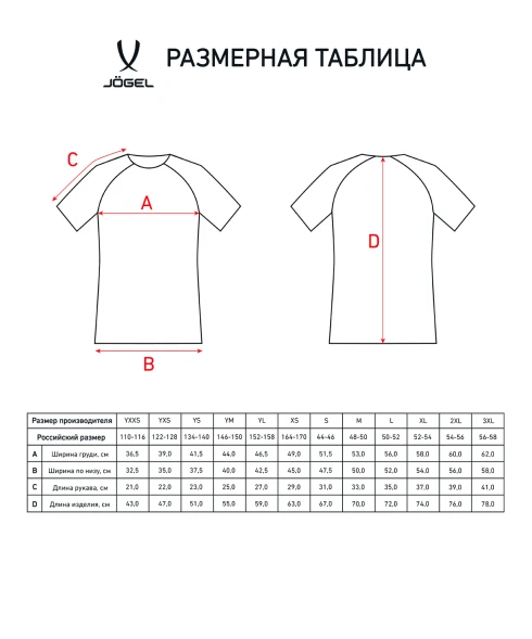 Футболка игровая JOGEL CAMP Reglan Jersey, синий/темно-синий, детский