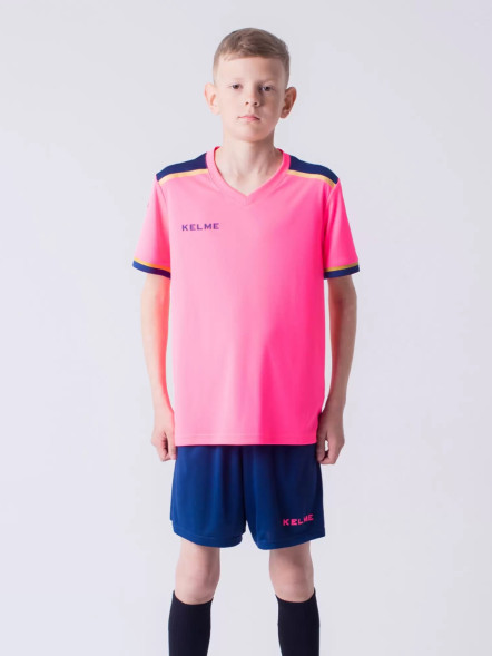Детская футбольная форма KELME Football Suit (Pink/Dark Blue)