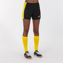 Женские игровые шорты JOMA ACADEMY III Черный-желтый