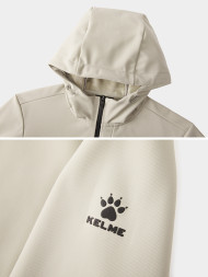 Демисезонная куртка KELME Hooded Fleece-lined Knit Cardigan Beige