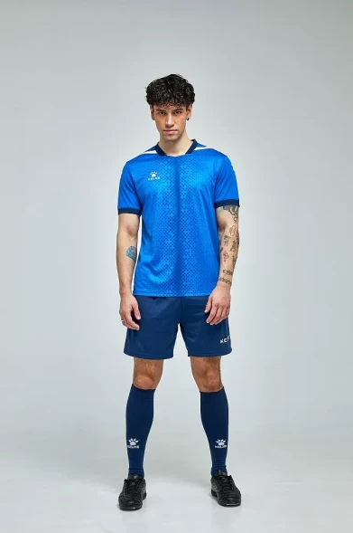 Футбольная форма KELME Short Sleeve Football Uniform (Blue/Dark Blue)