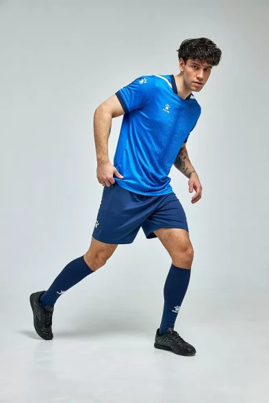 Футбольная форма KELME Short Sleeve Football Uniform (Blue/Dark Blue)