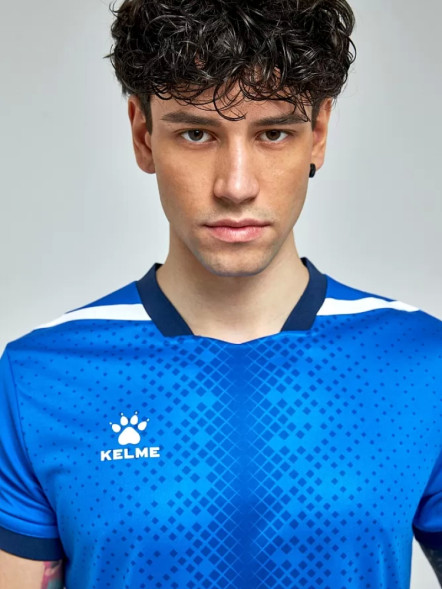Футбольная форма KELME Short Sleeve Football Uniform (Blue/Dark Blue)