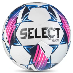 Мяч футб  SELECT Brillant Super V24, 3615968002,р 5, FIFA PRO, 32 пан,ПУ,ручн сш , бело-сине-розовый