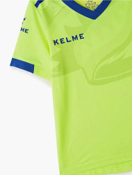 Детская футбольная форма KELME Short Sleeve Football Set Kids (Citric/Blue)