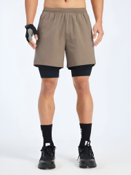 Шорты KELME Woven Shorts (Faux Two-Piece) Brown