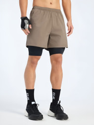 Шорты KELME Woven Shorts (Faux Two-Piece) Brown