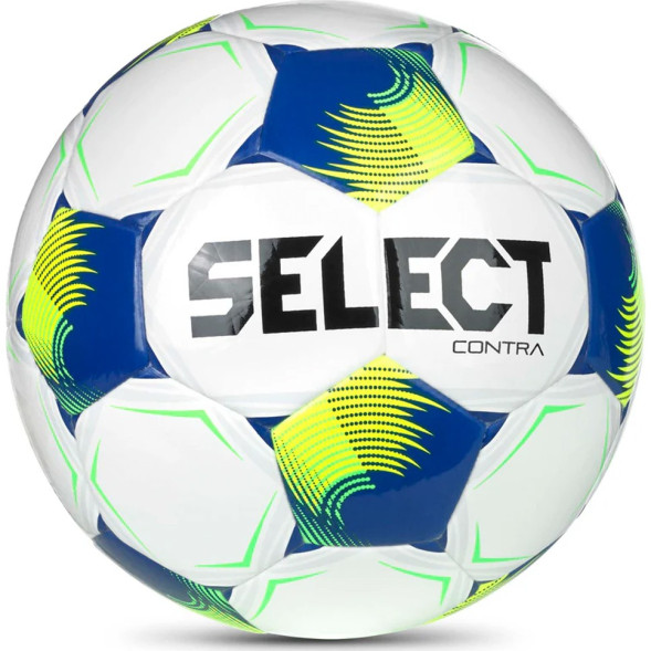 Мяч футб. SELECT Contra DB V26, 0853171012, р.3, 32 пан, ПУ, гибрид.сш,бело-желто-синий