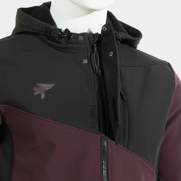 SOFT SHELL EXPLORER BURDEOS NEGRO