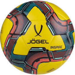 Мяч футзальный JÖGEL Inspire №4, желтый/черный/красный