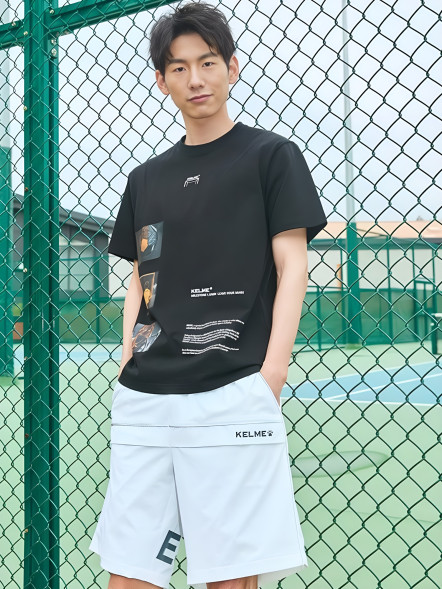Футболка KELME Round Neck Short Sleeve T-Shirt Black